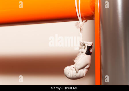 Gants de boxe suspendu souvenirs de jouets Banque D'Images