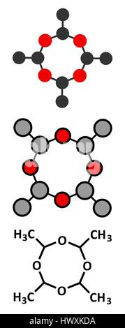 Les molluscicides molécule de pesticide. Utilisé contre les limaces et escargots et comme combustible solide camping. Les rendus 2D stylisée et conventionnelle formule topologique. Illustration de Vecteur