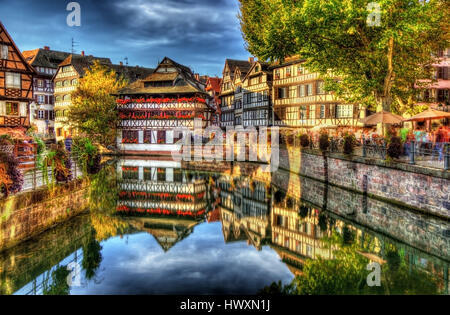 Quartier historique de 'la Petite France' de Strasbourg Banque D'Images