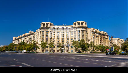 Bâtiments dans le centre-ville de Bucarest, Roumanie Banque D'Images