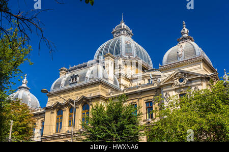 Toit de CCE Palace à Bucarest, Roumanie Banque D'Images