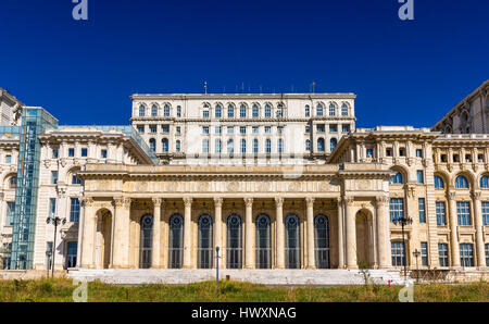 Palais du Parlement à Bucarest, Roumanie Banque D'Images