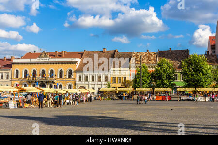 Piata Unirii (Union Square) à Cluj-Napoca, Roumanie Banque D'Images