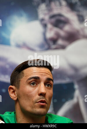 Anthony Crolla, lors de la conférence de presse à l'hôtel Radisson Edwardian Hotel Manchester. Banque D'Images