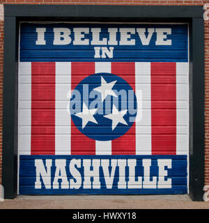 Je crois à la murale de Nashville Banque D'Images