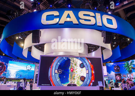 LAS VEGAS - jan 08 : Le stand Casio au CES qui a eu lieu à Las Vegas le 08 janvier 2017 , CES est le premier consommateur mondial-electronics show. Banque D'Images