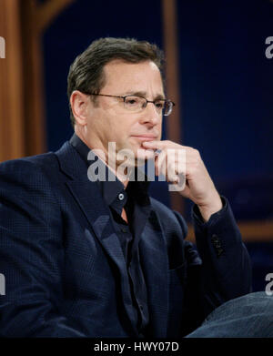 Bob Saget pendant une partie de la 'Late Late Show avec Craig Ferguson' à CBS Television City à Los Angeles, Californie le 16 février 2010. Photo par Francis Specker Banque D'Images