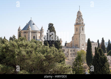 Cimetière arménien par la cathédrale St. James Église de Jérusalem, Israël Banque D'Images