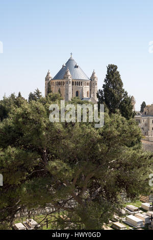 Cimetière arménien par la cathédrale St. James Église de Jérusalem, Israël Banque D'Images