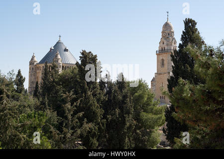 Cimetière arménien par la cathédrale St. James Église de Jérusalem, Israël Banque D'Images