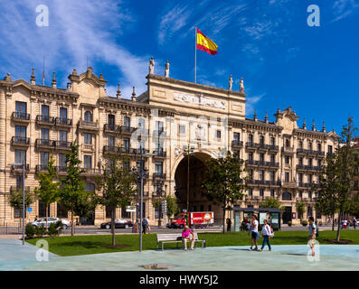 Banco de Santander, dans le centre de Santander Cantabrie au nord de l'Espagne Banque D'Images