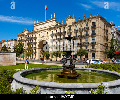 Banco de Santander, dans le centre de Santander Cantabrie au nord de l'Espagne Banque D'Images