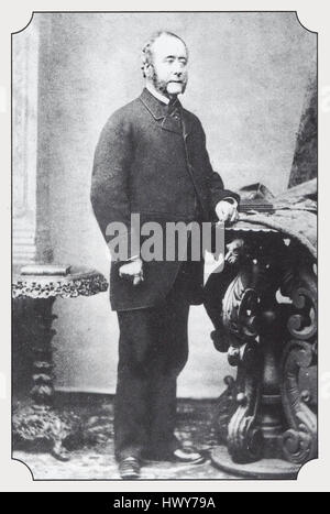 Ce portrait de A. Taylor capture une représentation détaillée et expressive du sujet, mettant en valeur la capacité de l'artiste à transmettre personnalité et émotion à travers la peinture. L'œuvre illustre l'utilisation fine de la lumière et de l'ombre, caractéristique du portrait. Banque D'Images