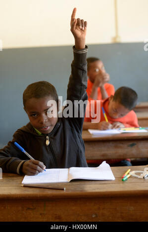 Madagaskar, les élèves de l'école élémentaire de Fianarantsoa Banque D'Images