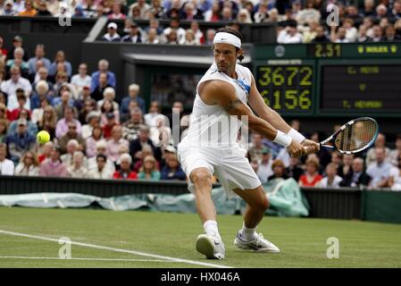 CARLOS MOYA ESPAGNE Wimbledon Lawn Tennis Club LONDON ANGLETERRE 26 Juin 2007 Banque D'Images