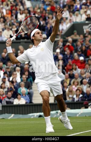 La SUISSE ROGER FEDERER Wimbledon Lawn Tennis Club LONDON ANGLETERRE 25 Juin 2007 Banque D'Images