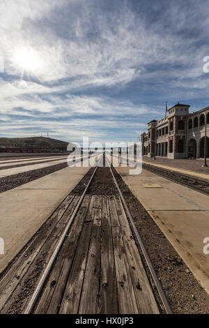 Barstow, California, USA - 11 mars 2017 : la gare de Barstow historique dans le désert de Mojave en Californie. Banque D'Images