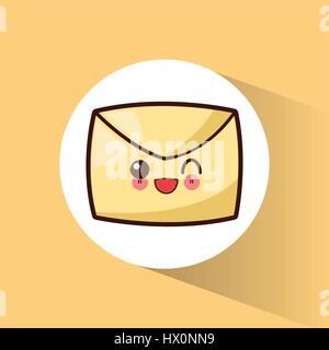 Kawaii cartoon e-mail Message Illustration de Vecteur