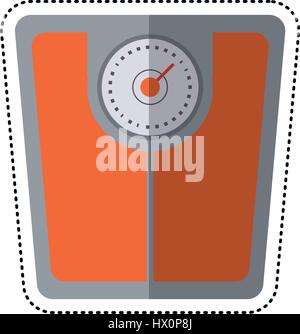 Échelle de poids de l'image salle de dessin animé Illustration de Vecteur