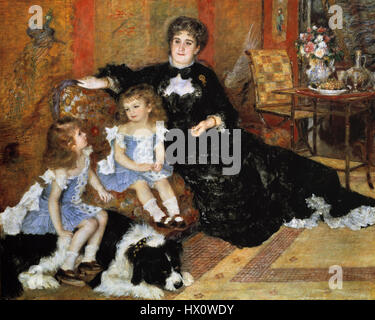 Auguste Renoir (1841-1919). L'artiste française. Madame Georges Charpentier (Marguerite-Louise Lemonnier, 1848-1904) et ses enfants, Georgette-Berthe (1872-1945) et François-Charles (1875-1895). 1878. Huile sur toile. Metropolitan Museum of Art de New York. United States. Banque D'Images