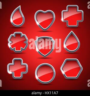 L'ensemble d'icônes médicale. Vector illustration. Illustration de Vecteur