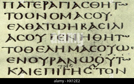 Primitive Codex Le texte Sinaiticus fait référence au Codex Sinaiticus, l'un des ...