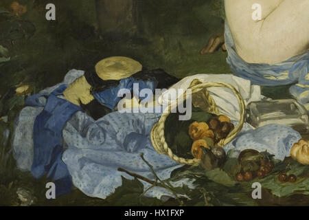 Détail d'Edouard Manet le déjeuner sur l'Herbe Google Art Project Banque D'Images