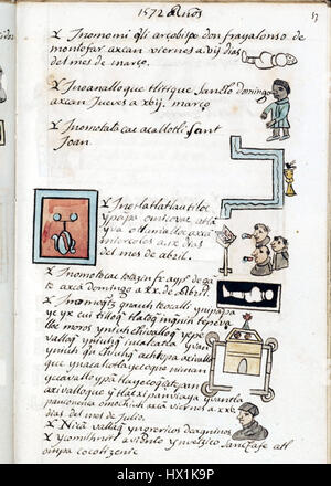 Codex Aubin, page 3 Banque D'Images