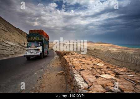 L'Iran d'enroute camion Pakistan Banque D'Images