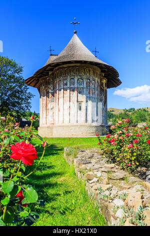 Le monastère de Humor, Roumanie. L'un des monastères orthodoxes roumains dans le sud de la Bucovine. Banque D'Images