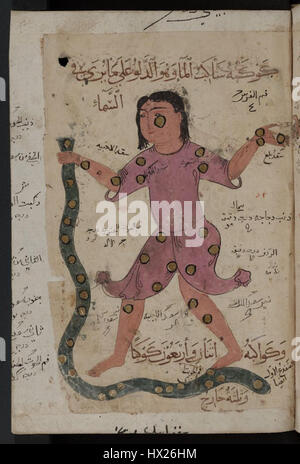 Kitab al Bulhan homme et serpent Banque D'Images