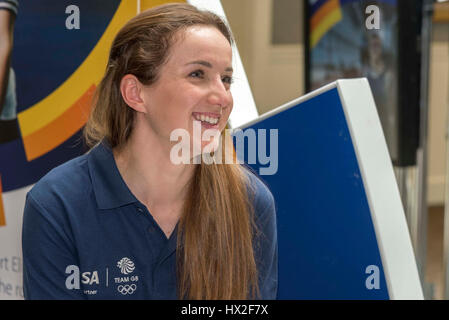 Cycliste olympique Elinor Barker. Banque D'Images