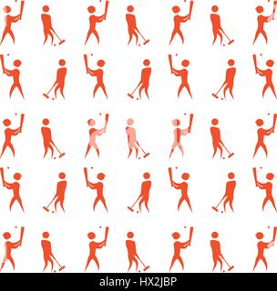 Jeu de sport homme abstrait silhouette Illustration de Vecteur