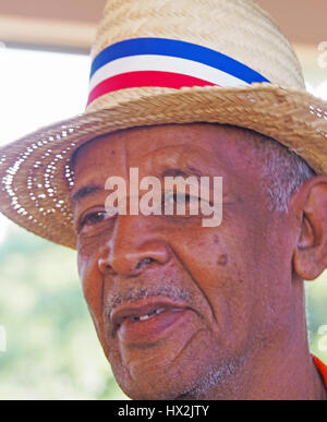 République dominicaine, portrait d'un homme âgé à Puerto Plata. Banque D'Images