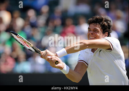 MILOS RAONIC CANADA CANADA LE ALL ENGLAND TENNIS CLUB WIMBLEDON Londres Angleterre 29 Juin 2012 Banque D'Images