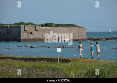 L'île de Tahitou (nord-ouest de la France) : Fort Vauban Banque D'Images