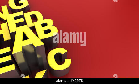 Abstract 3d illustration de lettres background Banque D'Images