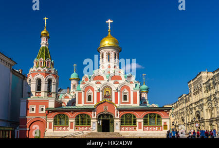 La Cathédrale de Kazan sur la Place Rouge à Moscou Banque D'Images