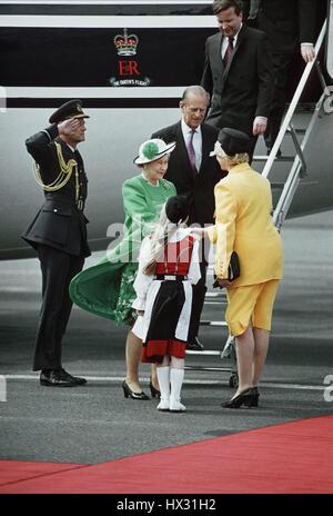 La REINE ELIZABETH II ET LE PRINCE PHILIP VISITE D'ÉTAT EN ISLANDE 01 Juin 1990 Banque D'Images