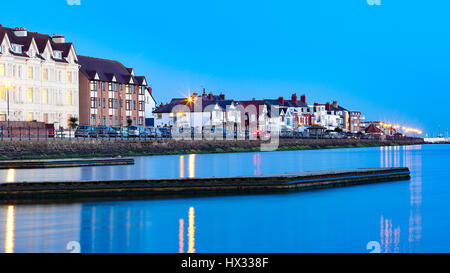 Le coucher du soleil, West Kirby, Wirral Banque D'Images