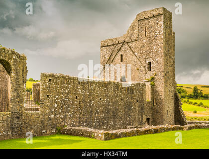 Monastique ancienne ruines de l'abbaye de Fore dans Comté de Westmeath, Irlande Banque D'Images