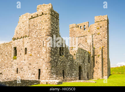 Monastique ancienne ruines de l'abbaye de Fore dans Comté de Westmeath, Irlande Banque D'Images