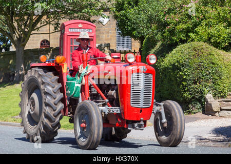 Rallye du tracteur, Kirkby, North Yorkshire, England, UK Banque D'Images