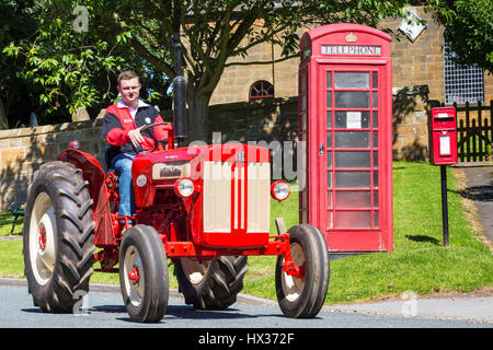 Rallye du tracteur, Kirkby, North Yorkshire, England, UK Banque D'Images