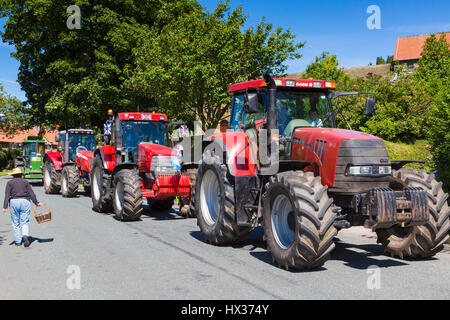 Rallye du tracteur, Kirkby, North Yorkshire, England, UK Banque D'Images