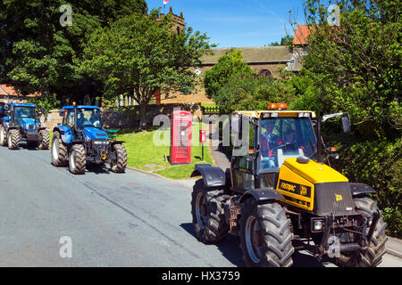 Rallye du tracteur, Kirkby, North Yorkshire, England, UK Banque D'Images