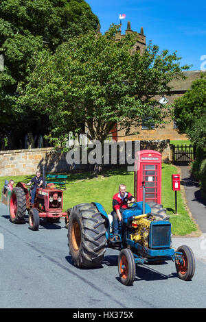 Rallye du tracteur, Kirkby, North Yorkshire, England, UK Banque D'Images