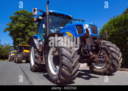 Rallye du tracteur, Kirkby, North Yorkshire, England, UK Banque D'Images