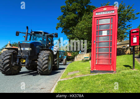 Rallye du tracteur, Kirkby, North Yorkshire, England, UK Banque D'Images