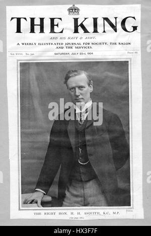 Demi-longueur de l'article portrait de l'ancien Premier Ministre du Royaume-Uni Herbert Henry Asquith, premier comte d'Oxford et Asquith, 1904. Banque D'Images